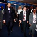 Kronprinsparet ankommer Ghana Summit Oil and Gas Conferance i Accra (Foto: Lise Åserud / Scanpix)